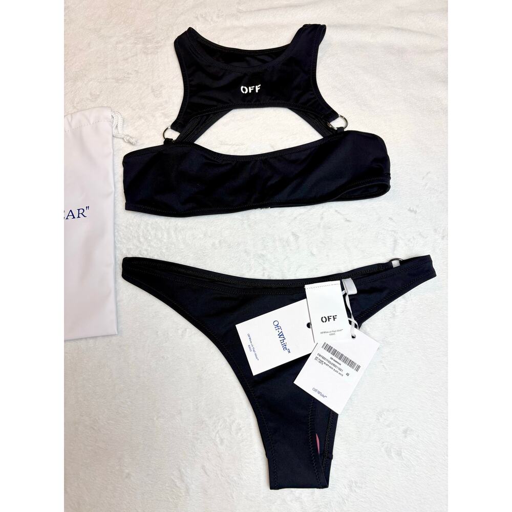 NWT - Off-White - Rower Black Bikini Swimsuit - Size 40 (XS) - Picture 10 of 12